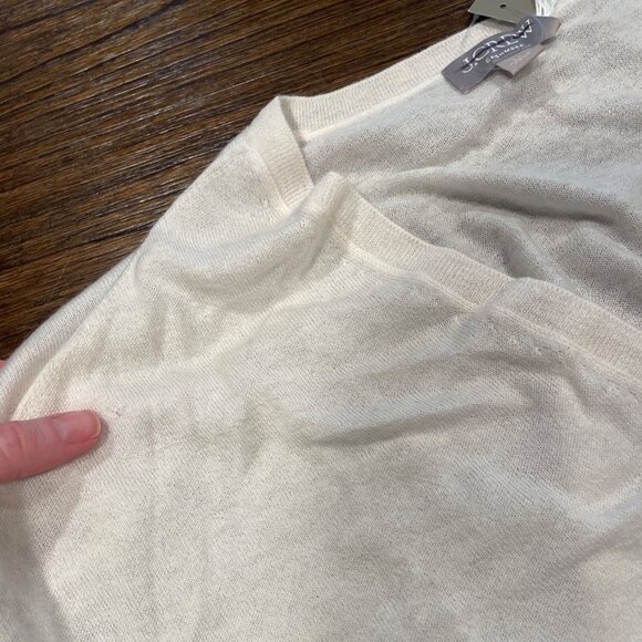 NWT J.Crew Women's Sz 2X Oversized Featherweight Cashmere V-Neck Sweater CJ437 - Picture 3 of 11